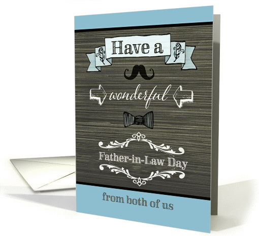 Happy Father-in-Law Day, from both of us, retro card (1307984)
