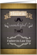 Have a wonderful Father-in-Law Day, estranged Father-in-Law, retro card