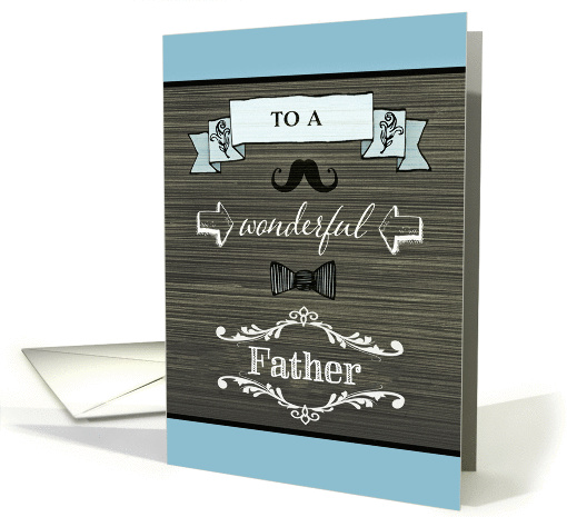 To my Dad, Happy Father's Day, retro, banner and ornaments card