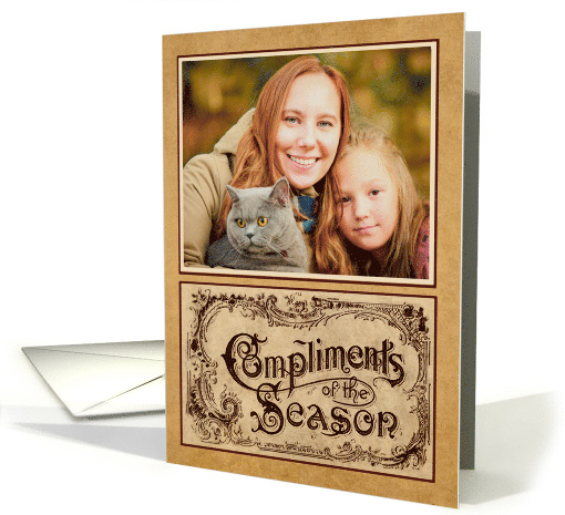 Compliments of the Season, vintage/retro, Photo card (1310494)