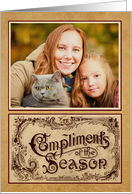 Compliments of the Season, vintage/retro, Photo Card