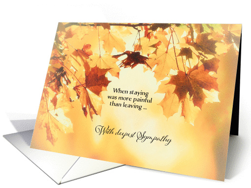With deepest Sympathy, death by suicide, autumn, leaves card (1314388)