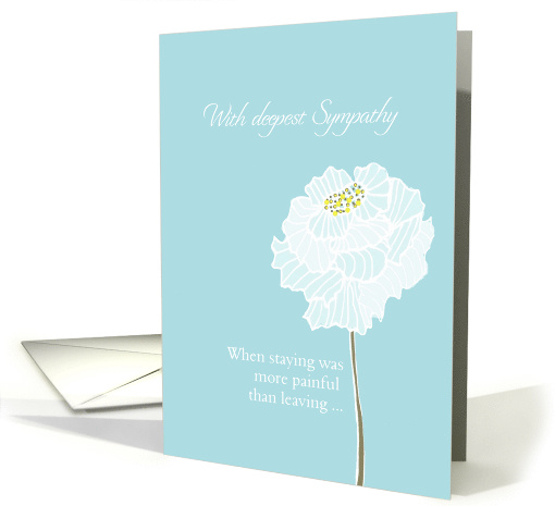 With deepest Sympathy, Death by Suicide, White Flower card (1315414)