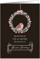 From our new Home, Season’s Tweetings, robin & wreath card
