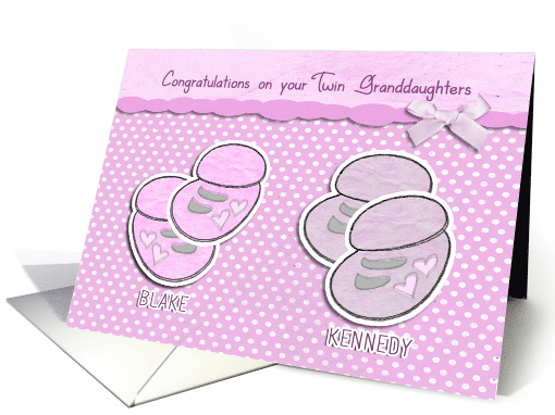 Congratulations on Twin Granddaughter, Blake and Kennedy card