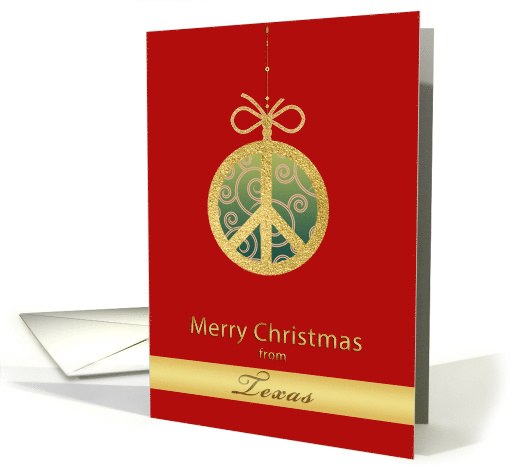 Merry Christmas from Texas, Peace Sign card (1547418)
