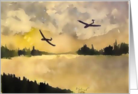 Happy Father’s Day! Glider Planes, Lake, Forest card