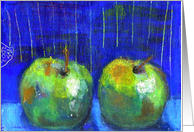 fruit of the spirit, bible scripture,apples, pastel painting card