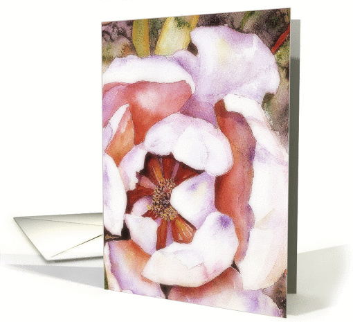 Happy Birthday, Magnolia, Christian Birthday card, Irish Blessing card