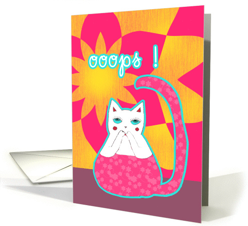 oooops, I'm sorry, i did it again, forgive me - cute cat card (181739)