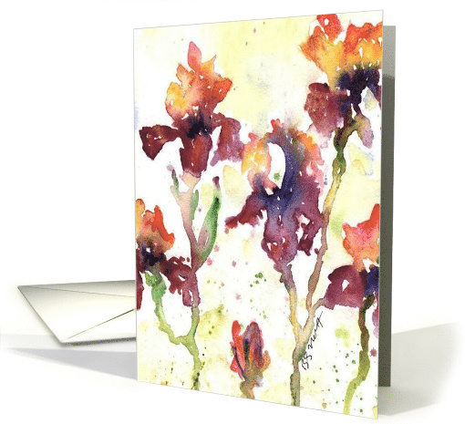 Mauve Iris Isaiah 54:10 card (183040)