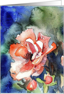 Christian Encouragement, Isaiah 41:13, Watercolor Red Roses card
