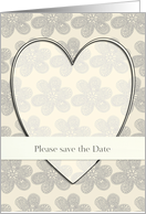 please save the date, wedding invitation, elegant heart card
