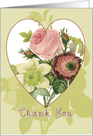 thank you to my foster parents -heart and flowers card