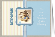 Congratulations, Baby Boy, Welcome to the new Member of the Family card