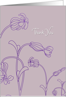iris flowers, thank you card