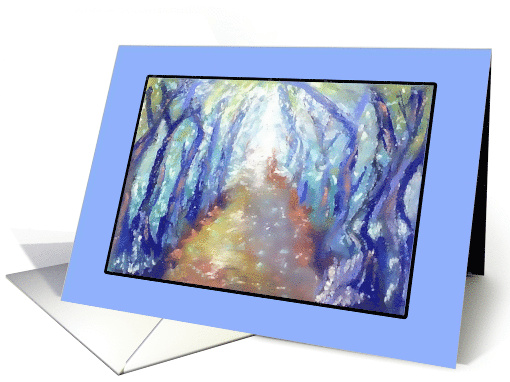 The Way, Hang in there, Pastel drawing, Impressionist card (193421)