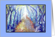 The Way, Hang in there, Pastel drawing, Impressionist card