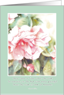 Encouragement card, starting something new, pink peony, watercolor, card