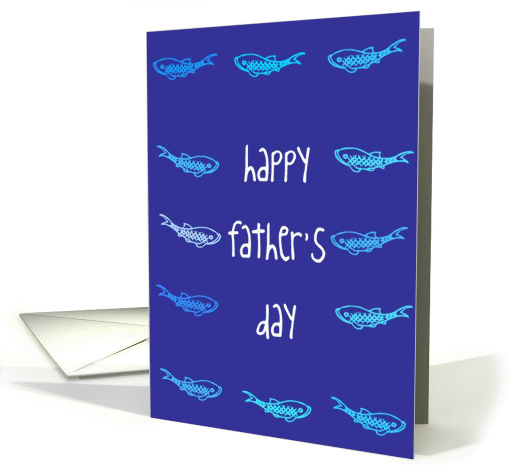 blue fishes for dad card (195355)