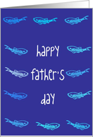 blue fishes for dad card