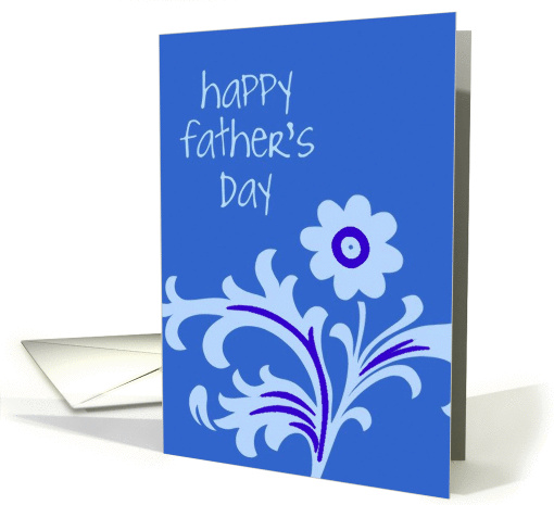 blue flower for dad card (195359)