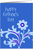 blue flower for dad card