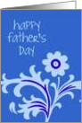 blue flower for dad card