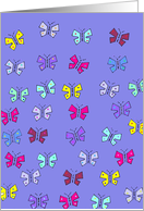 little blue butterflies card
