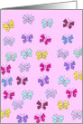 little pink butterflies card