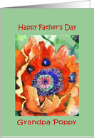 poppy grandpa fathers day, macro card