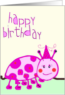 happy birthday, ladybug card