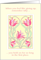 don’t give up florals card