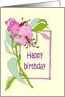 lillies birthday card