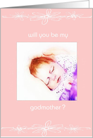 will you please be my godmother, pink card