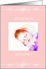 will you please be my godmother, pink card