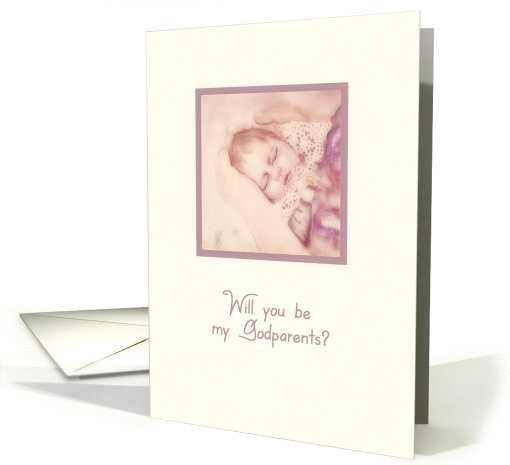 will you please be my godparents, pink card (204852)