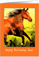 Happy Birthday to my Dad, Christian birthday card for father, horse card
