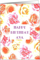 ava, happy birthday card