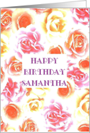 samantha happy birthday card