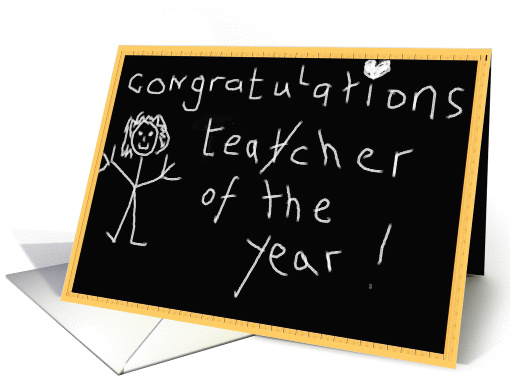 congratulations teacher of the year card (214063)