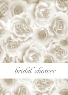 White roses bridal shower Greeting Card