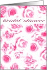 pink roses bridal shower card