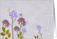 Thank you for your help and support, flowers and butterflies card