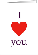 I love you card