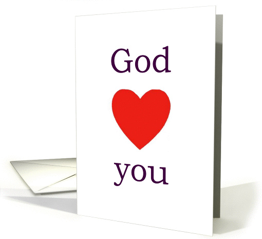 god loves you card (223982)