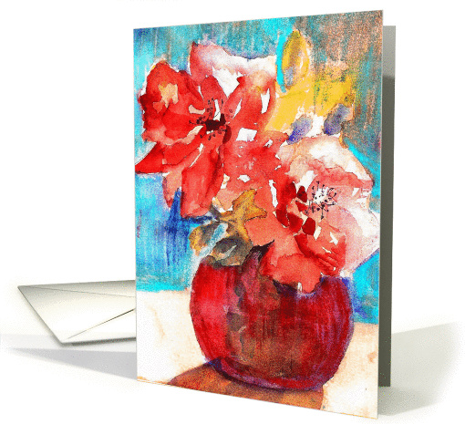 Happy Birthday, Watercolor Roses card (225403)