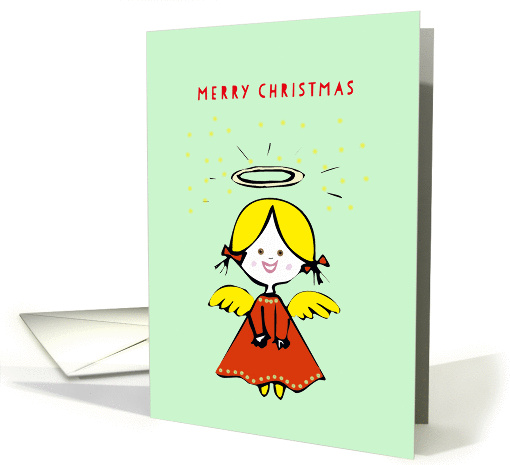 Merry Christmas, Cute Angel card (230435)