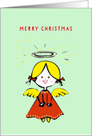 Merry Christmas, Cute Angel card