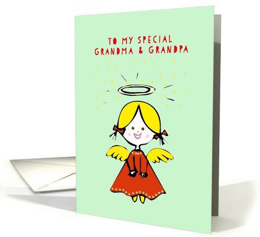To my Grandparents, Merry Christmas, Angel card (230451)